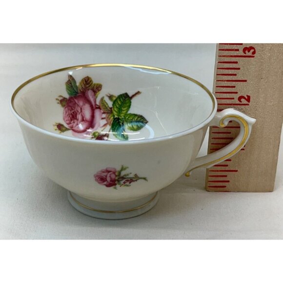 3 Syracuse China Federal Shape Victoria Rose Cup & Saucer Sets - Picture 9 of 11